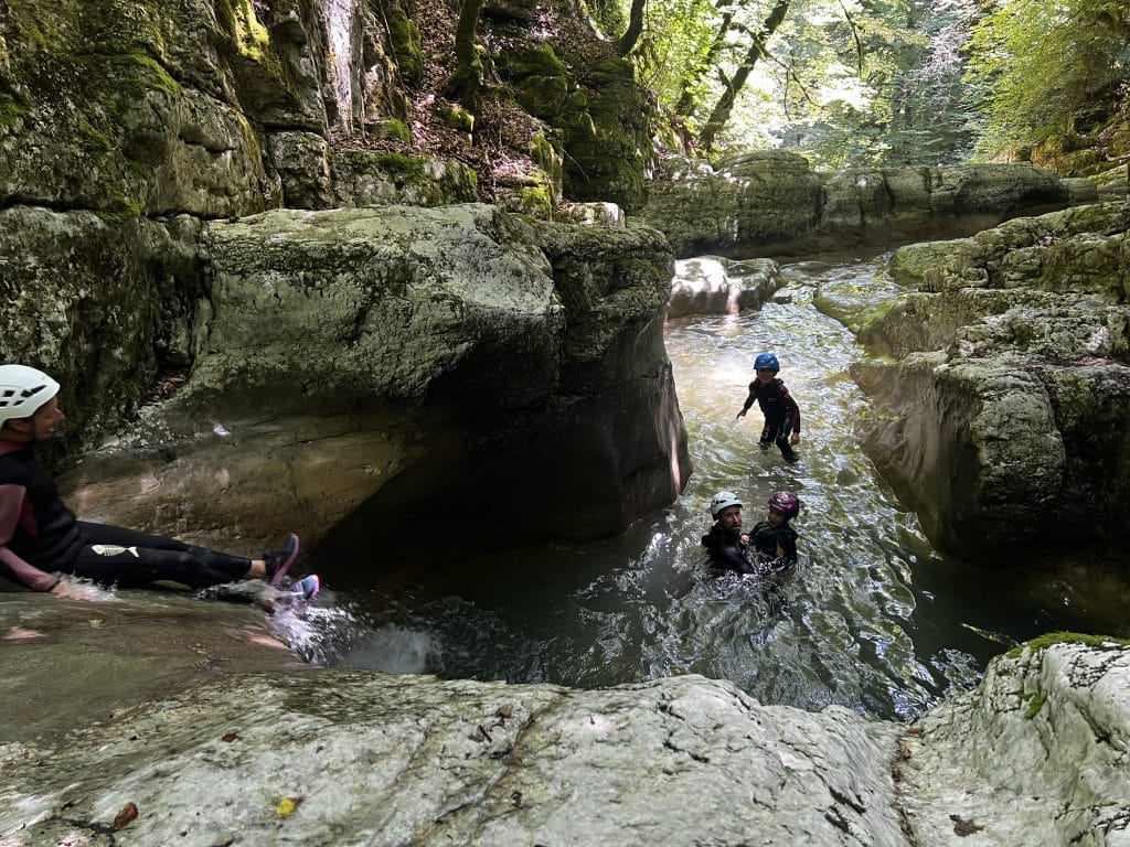canyoning avec des enfants
